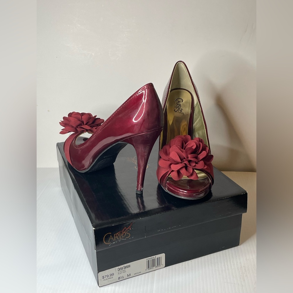 Carlos by Carlos Santana peep toe. Size 8.5. 3” heel.